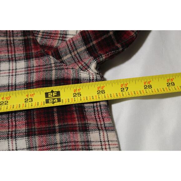 North River Men's XXL Red Tartan Plaid Button-up LS Flannel Shirt XXL Outdoors - Picture 11 of 13